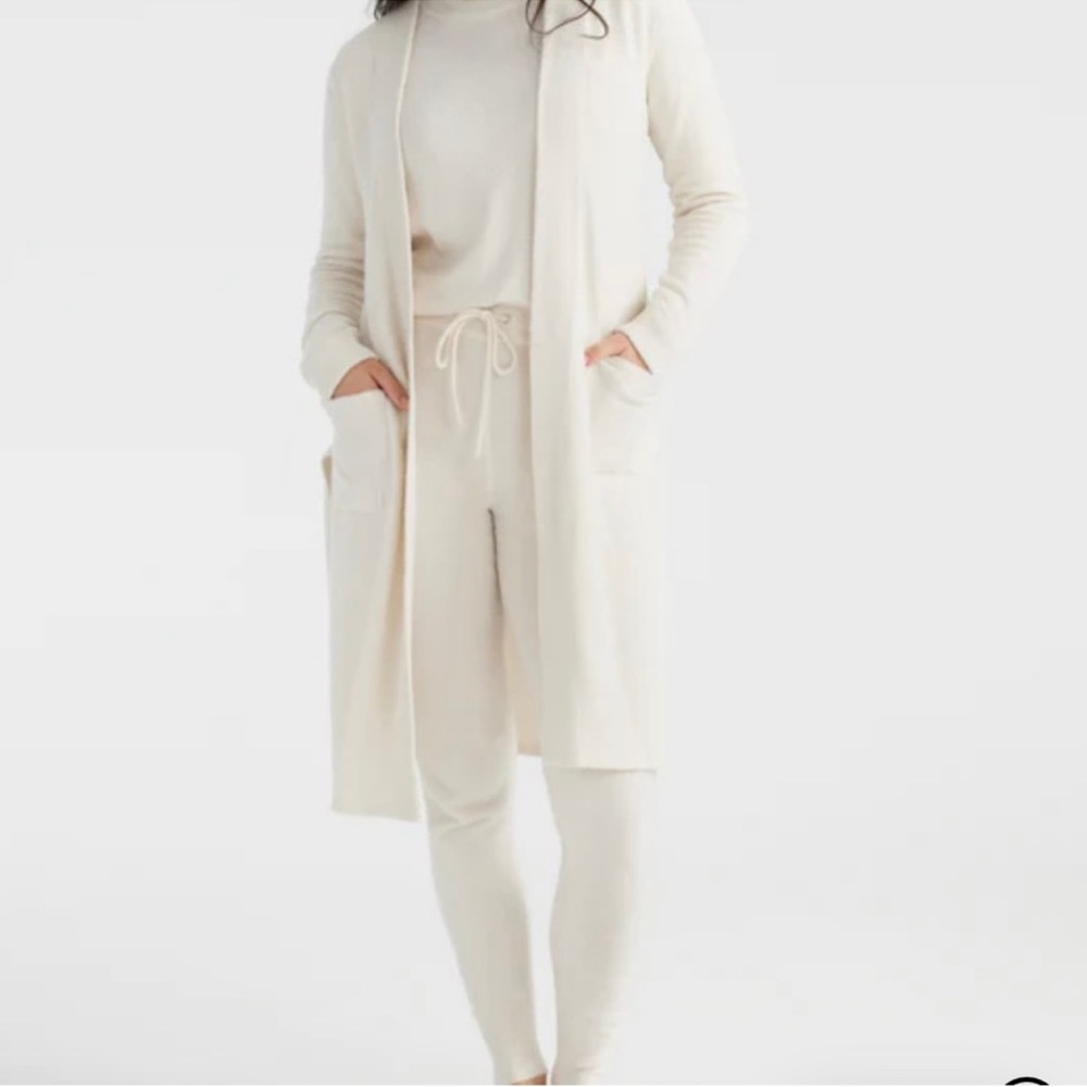 Knix Cozzzy Lounge Cardigan-Ivory Size Large